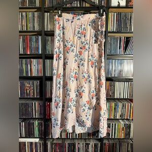 Velvet by Graham & Spencer Floral Wrap Midi Skirt Boho Cottagecore Size Small